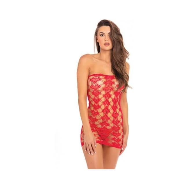 Rene Rofe Queen of Hearts Tube Dress Red O/s - Image 1