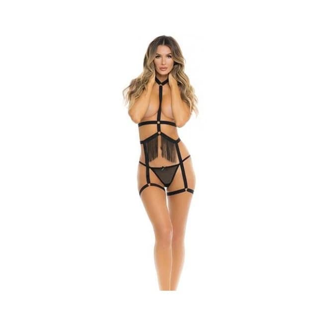 Rene Rofe Rassel Tassle Set Black O/s - Image 1