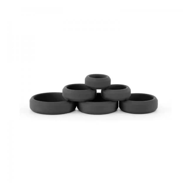 Renegade Build a Cage Rings Black Set of 6 - Image 1