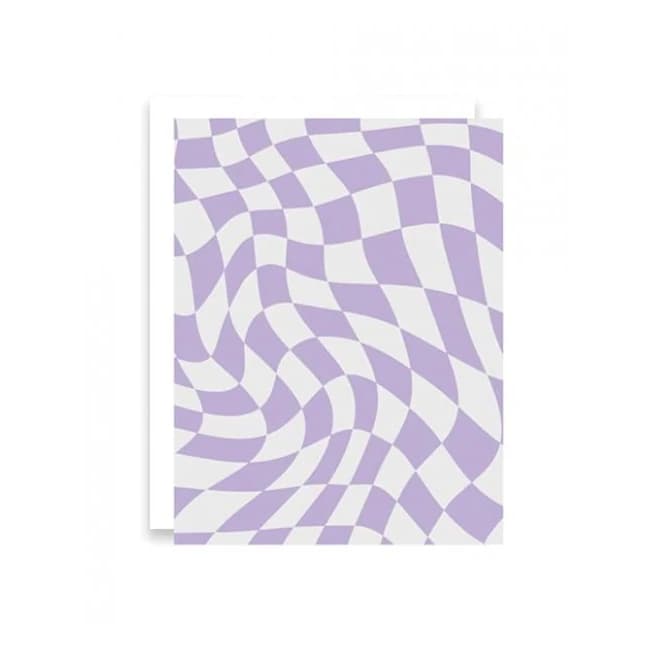 Retro Purple Greeting Card - Image 1