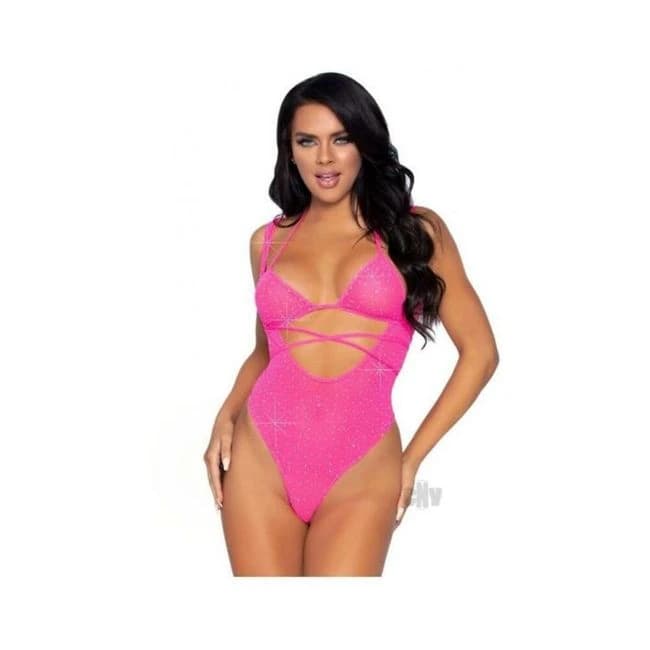 Rhinestone Mesh Wrap Around 2pc Os Pnk - Image 1