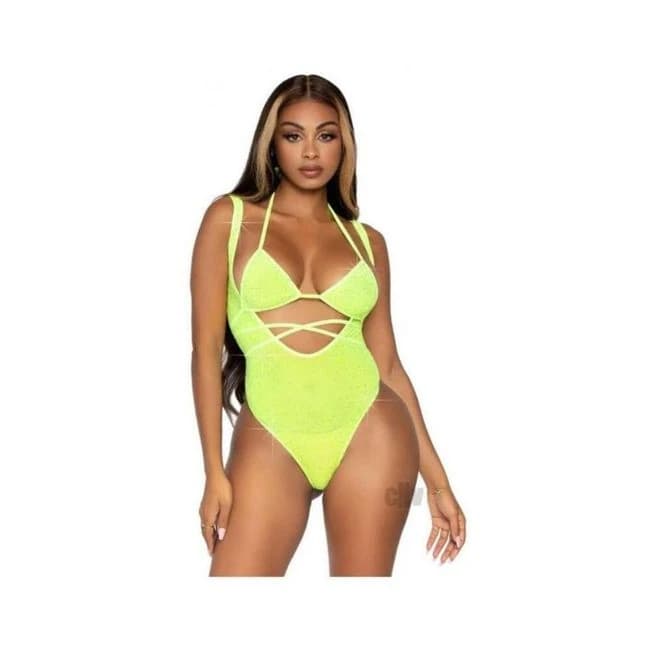 Rhinestone Mesh Wrap Around 2pc Os Ylw - Image 1