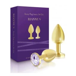 Rianne S Booty Plug Set 2x Metal Gold, image 1