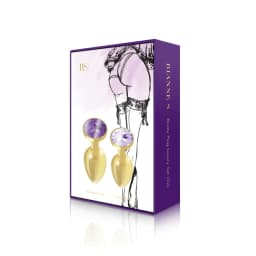 Rianne S Booty Plug Set 2x Metal Gold, image 2
