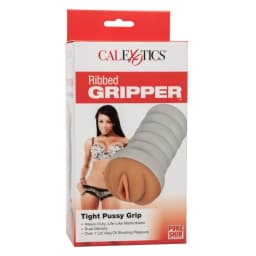 Ribbed Gripper Tight Pussy Brown, image 2