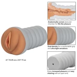 Ribbed Gripper Tight Pussy Brown, image 5