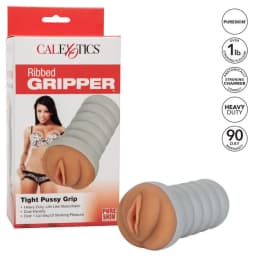 Ribbed Gripper Tight Pussy Brown, image 6