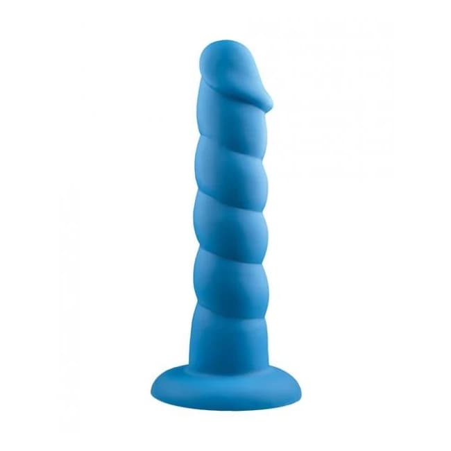Rock Candy Suga Daddy 9.5" Silicone Dildo - Blue - Image 1