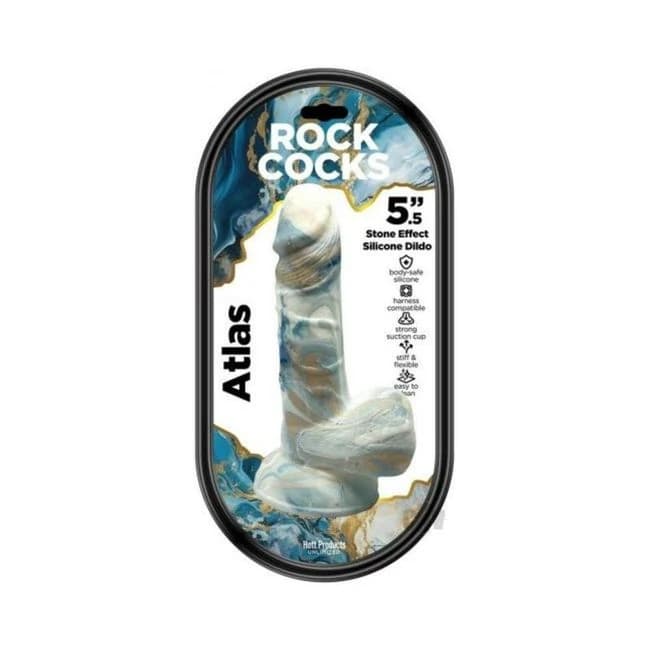Rock Cocks Atlas Marble Silicone Dildo 5.5 In. - Image 1