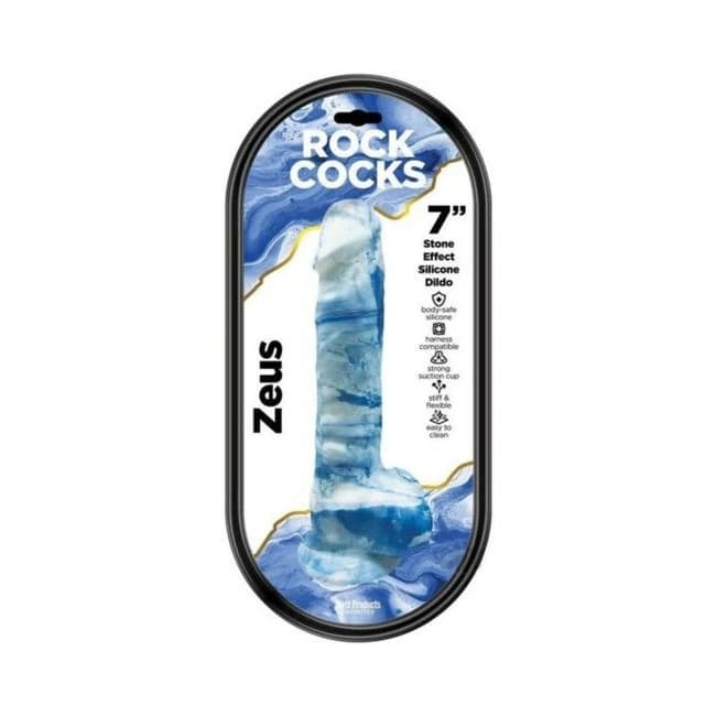 Rock Cocks Zeus Marble Silicone Dildo 7 In. - Image 1