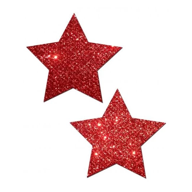 Rockstar Red Glitter Pasties O/s - Image 1