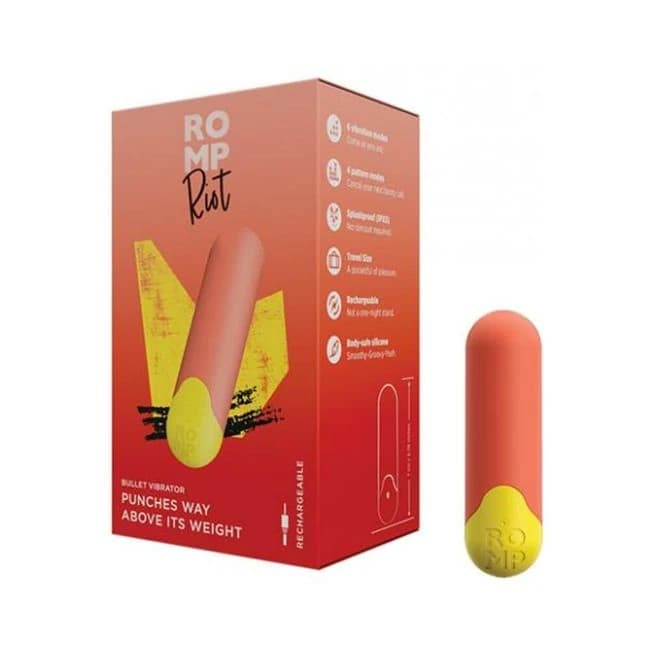 Romp Riot Bullet Vibrator - Orange - Image 1