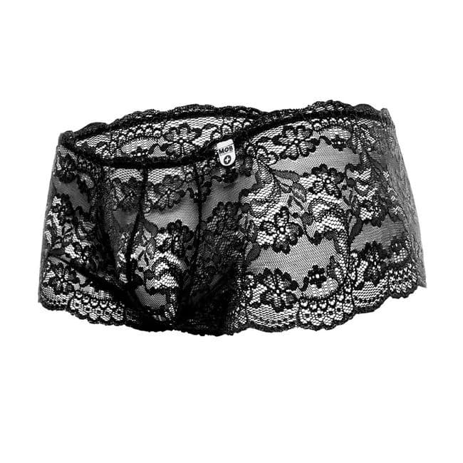 Rose Lace Boy Short Black S/m - Image 1