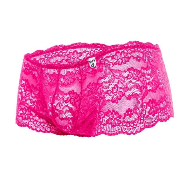 Rose Lace Boy Short Hot Pink S/m - Image 1