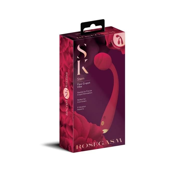 Rosegasm Long Stem Flexi Gspot Vibe Rose - Image 1