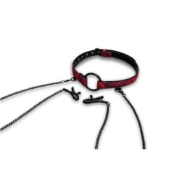 Rosegasm Open Mouth Gag W/ Nipple Clamps - Image 2