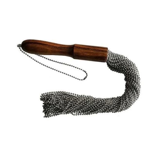 Rouge Beaded Metal Flogger Silver - Image 1