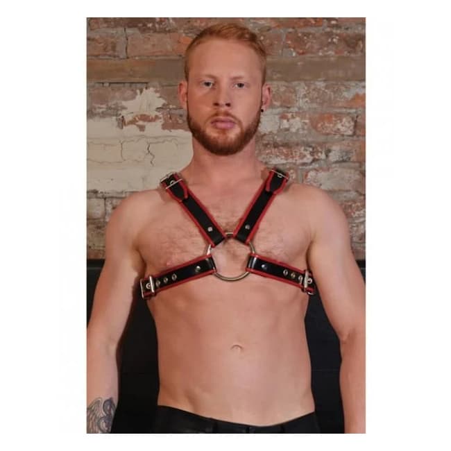 Rouge Chest Harness Large Black Red - Image 1