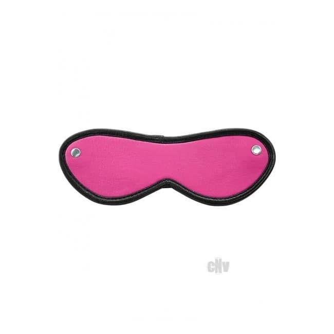Rouge Leather Blindfold Eye Mask Pink - Image 1