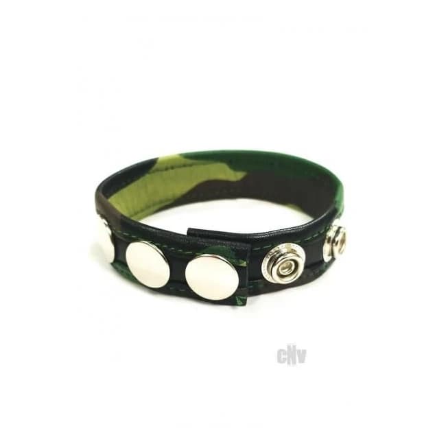 Rouge Leather Cock Strap Black Camouflage - Image 1
