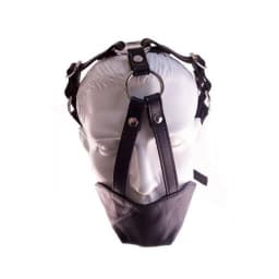 Rouge Leather Mouth Chin Gag Black - Image 1