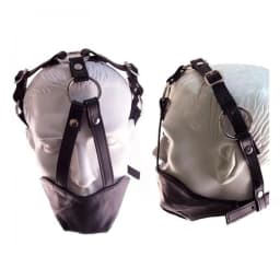 Rouge Leather Mouth Chin Gag Black - Image 3
