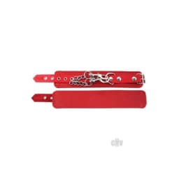 Rouge Plain Leather Wrist Cuffs, image 2