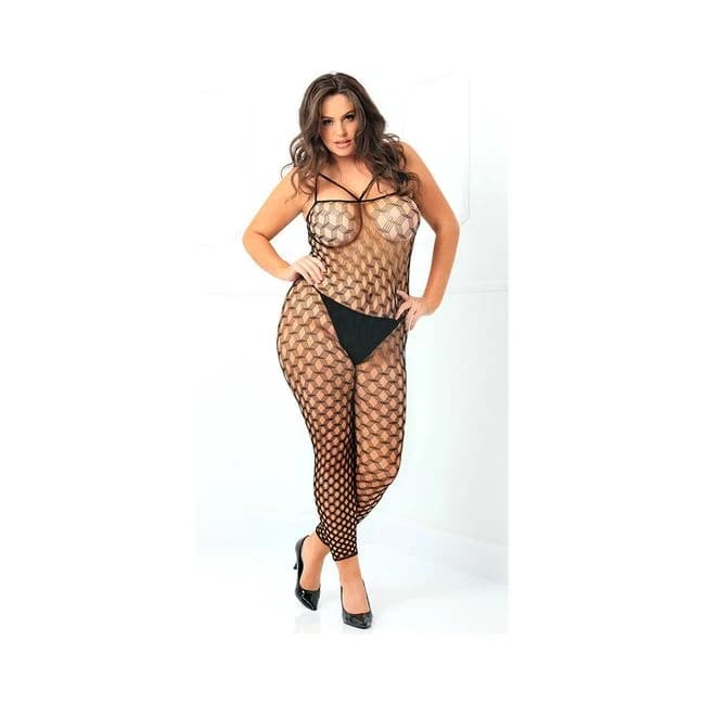 Rough Diamond Bodystocking Black Plus Size - Image 1