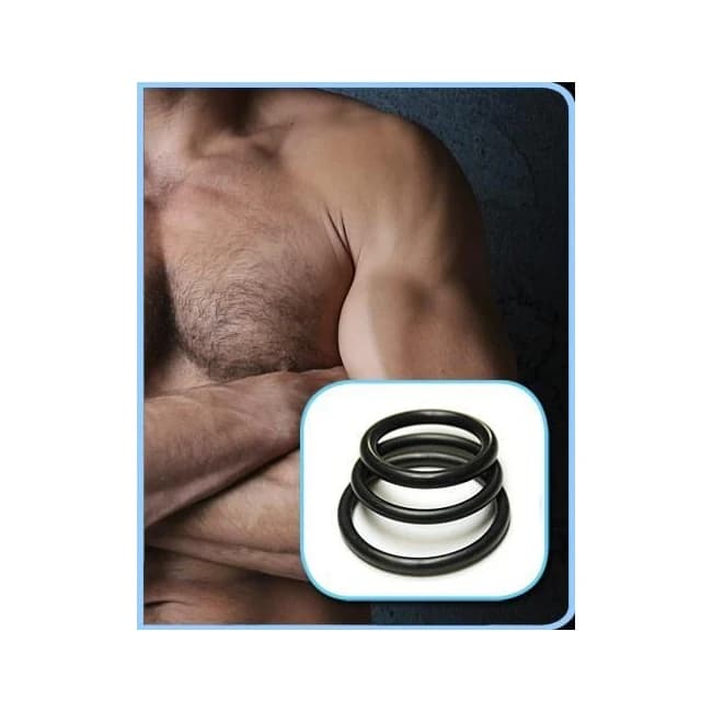 Rubber Cock Rings 3 Pack - Image 1