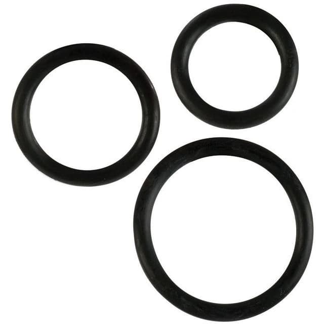 RUBBER RING BLACK 3PC SET  - Image 1