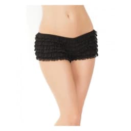 Ruffle Shorts Back Bow Detail Black/xl, image 1