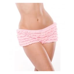 Ruffle Shorts Back Bow Detail Pink Os/xl, image 1