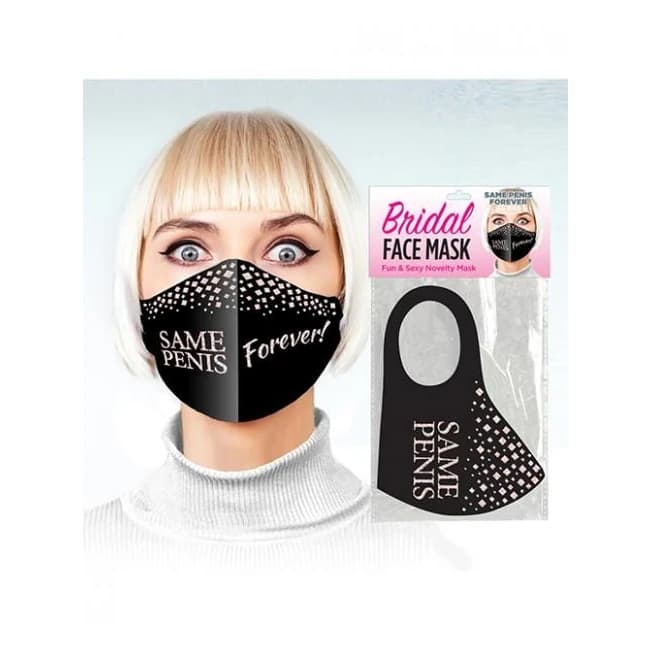 Same Penis Forever Face Mask - Black - Image 1