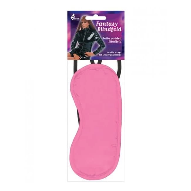 Satin Fantasy Blindfold 2 Strap Pink - Image 1