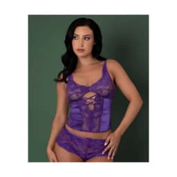 Satin Petals Bustier & Boy Short, image 3