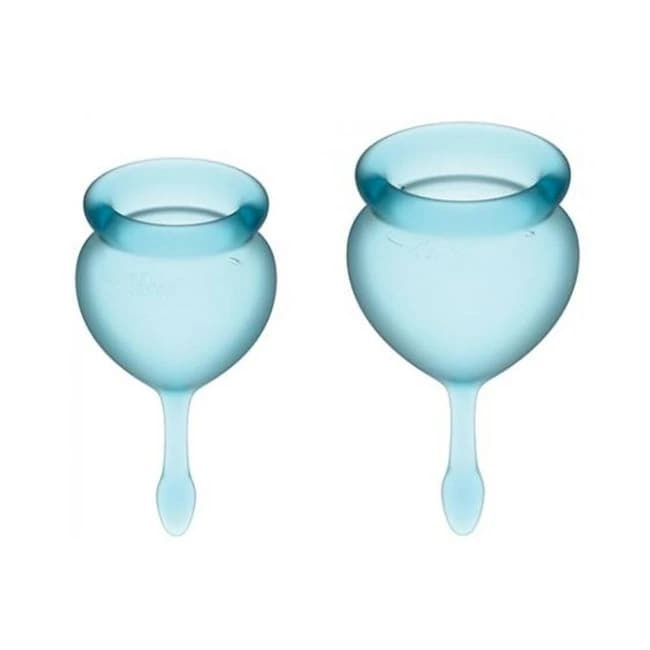 Satisfyer Feel Good Menstrual Cup - Light Blue - Image 1