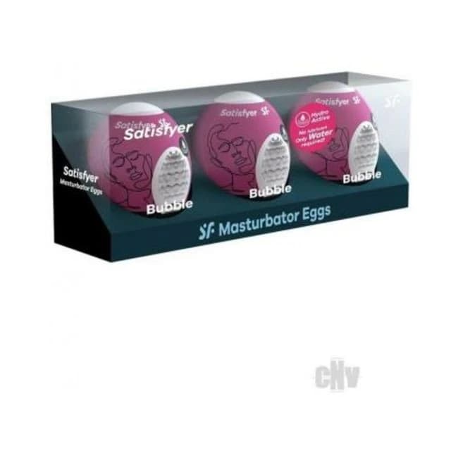 Satisfyer Masturbator Egg 3er Set Bubble - Image 1