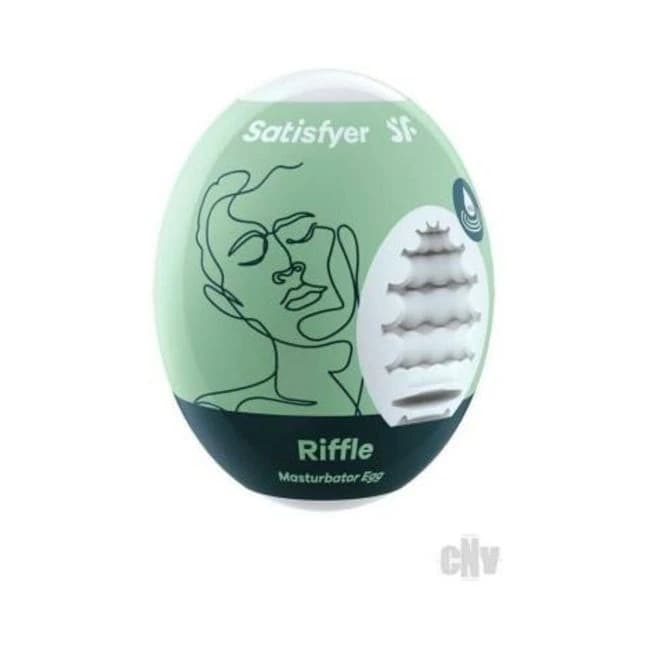 Satisfyer Masturbator Egg Riffle Green - Image 1
