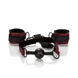 Scandal Breathable Ball Gag with Cuffs, image 1