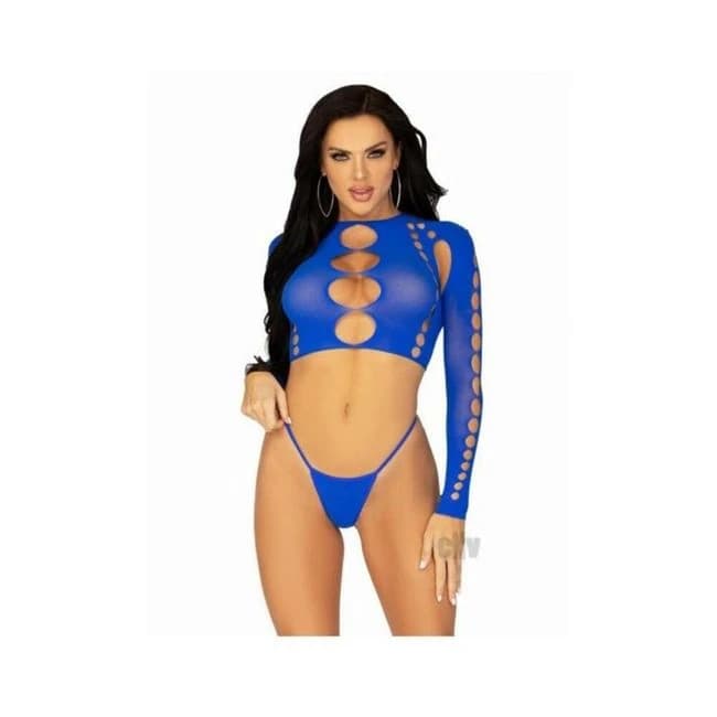 Seamless Cut Long Sleeve Gstring Os Ryl - Image 1