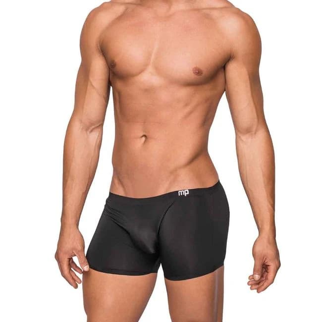 Seamless Sleek Short W/sheer Pouch Black S - Image 1
