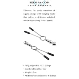Selopa Beaded Nipple Clamps, image 4
