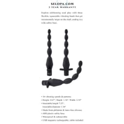 Selopa Vibrating Butt Beads, image 2