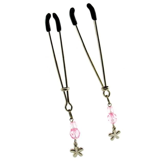 Sex Kitten Tweezer Clamps Pink Flower - Image 1