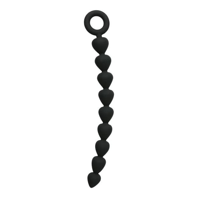 Sex & Mischief Black Silicone Anal Beads - Image 2