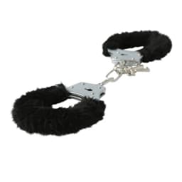 Sex & Mischief Furry Handcuffs Black, image 2