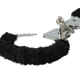 Sex & Mischief Furry Handcuffs Black, image 4