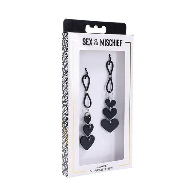 Sex & Mischief Heart Nipple Clamps - Image 1