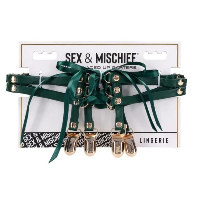 Sex & Mischief Indica Laced Up Garters - Image 1