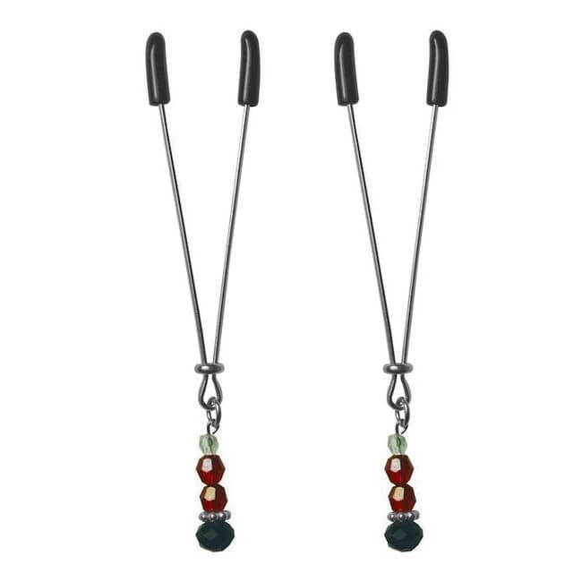 Sex & Mischief Nipple Clips Ruby Black - Image 1